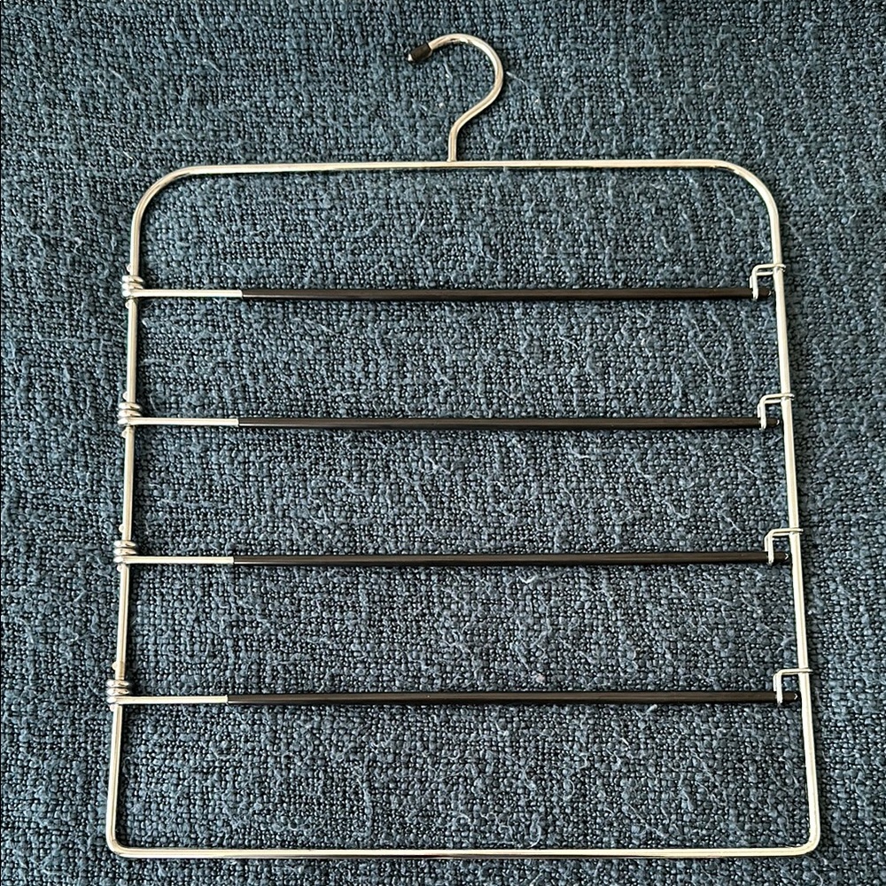 Multi-Tier Black and Silver Pants Hanger